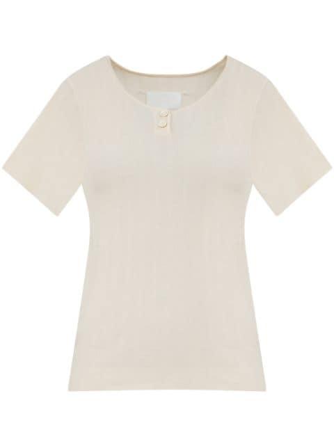 button-placket T-shirt by MAISON MARGIELA