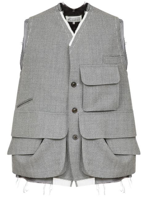 cargo wool vest by MAISON MARGIELA