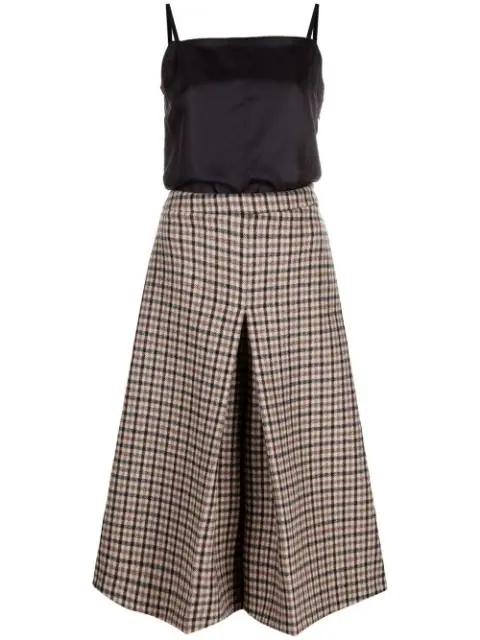 checked panel midi dress by MAISON MARGIELA