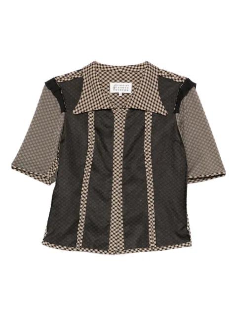 checked panelled shirt by MAISON MARGIELA