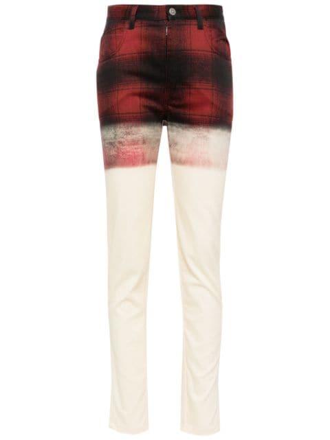 checked skinny jeans by MAISON MARGIELA