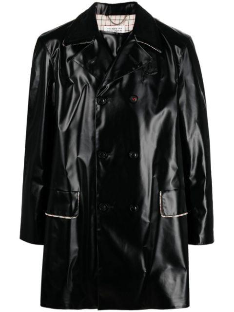 coated double-breasted coat by MAISON MARGIELA