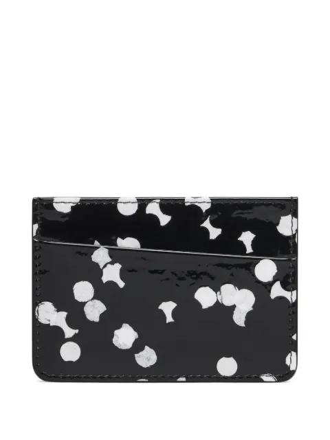 confetti-print four-stitch card holder by MAISON MARGIELA