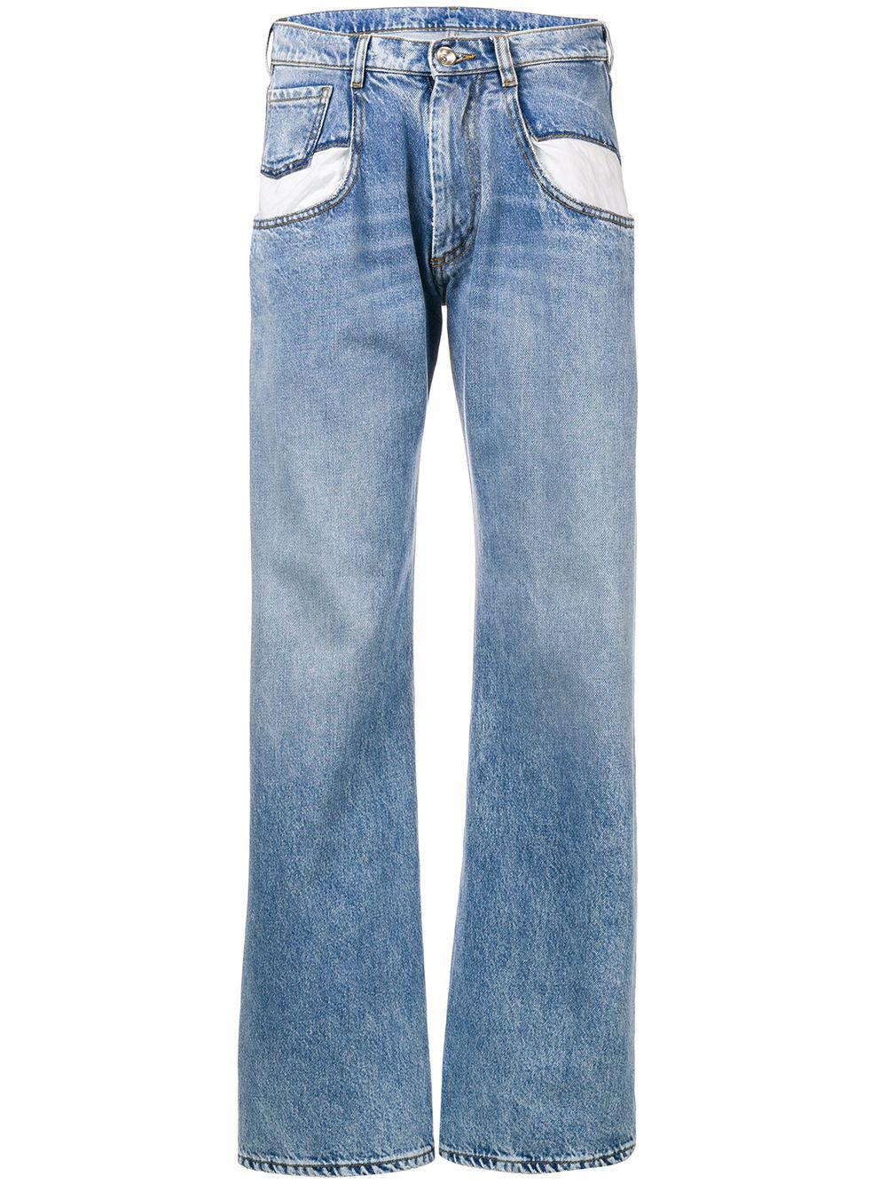 contrast-pocket straight-leg jeans by MAISON MARGIELA