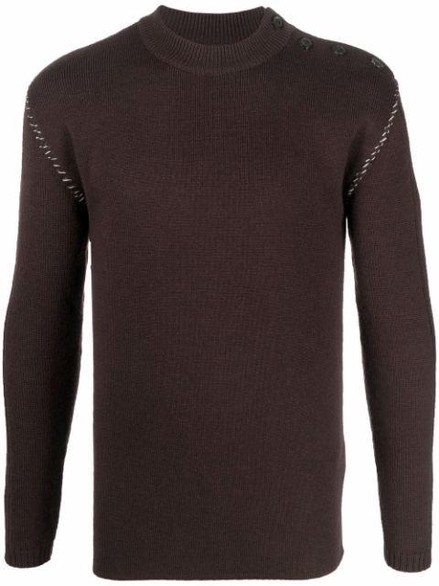 contrasting-stitch jumper by MAISON MARGIELA