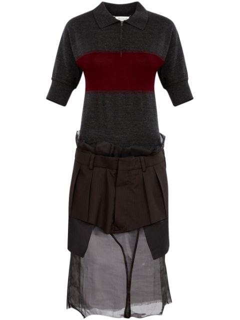 cotton-wool blend midi dress by MAISON MARGIELA