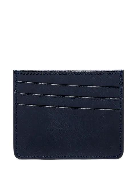 crackled-leather Four Stitches card holder by MAISON MARGIELA