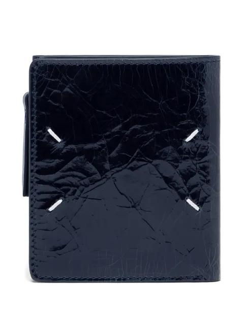 crackled-leather Four Stitches wallet by MAISON MARGIELA