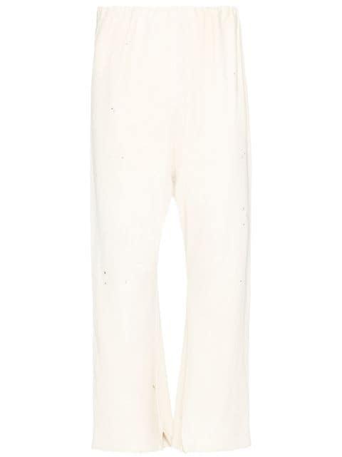 cut-out hem track pants by MAISON MARGIELA