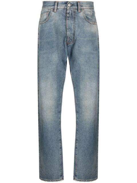 distressed straight-leg jeans by MAISON MARGIELA