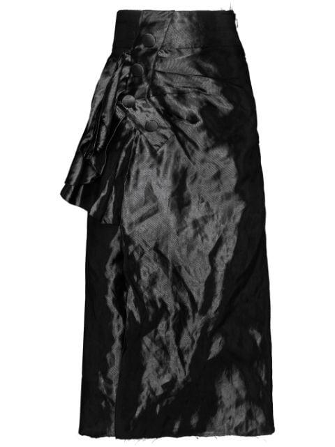 draped Lurex midi skirt by MAISON MARGIELA