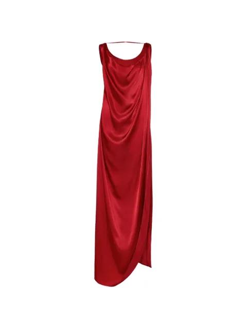 draped satin maxi dress by MAISON MARGIELA