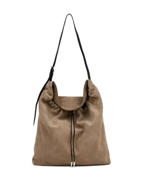 drawstring leather bucket bag by MAISON MARGIELA