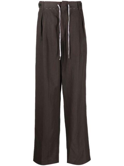 drawstring straight-leg trousers by MAISON MARGIELA