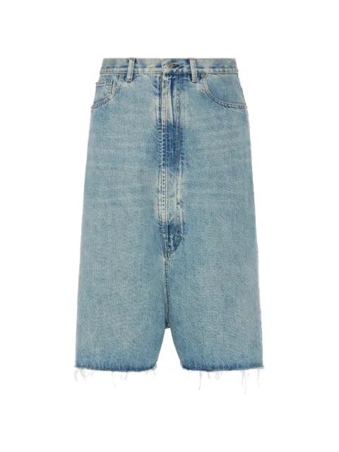 dropped-rise denim shorts by MAISON MARGIELA