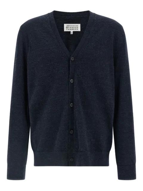 elbow-patch V-neck cardigan by MAISON MARGIELA