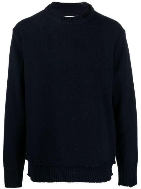 elbow-patch knitted jumper by MAISON MARGIELA