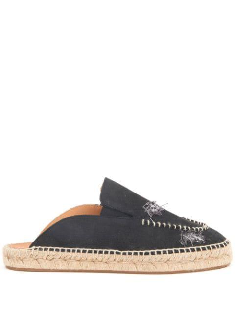 embroidered espadrille mules by MAISON MARGIELA