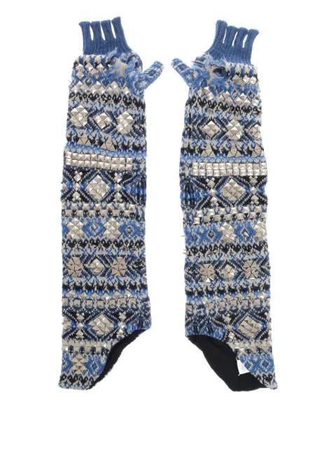 fingerless studded gloves by MAISON MARGIELA