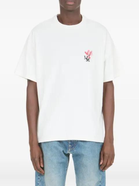 floral MM-embroidered cotton T-shirt by MAISON MARGIELA