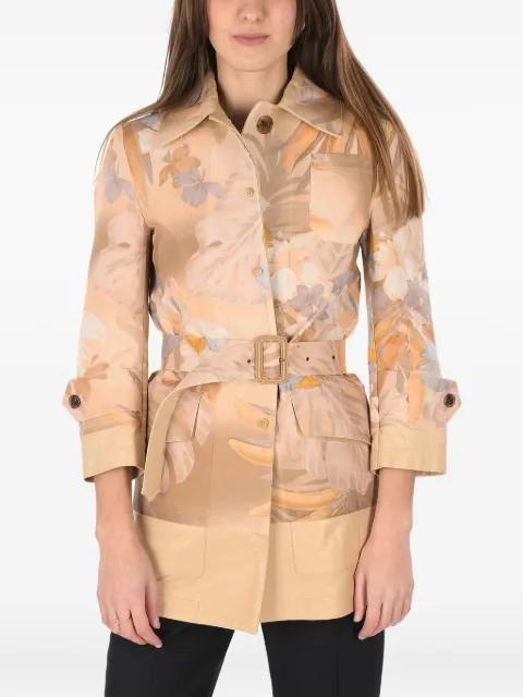 floral-print belted jacket by MAISON MARGIELA