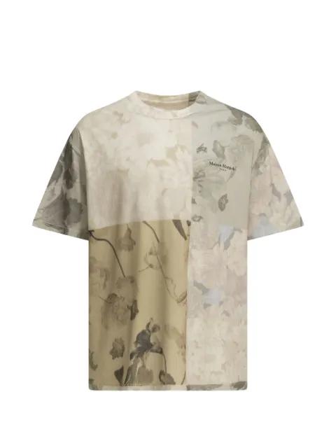 floral-print crew-neck T-shirt by MAISON MARGIELA