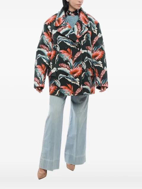 floral-print double-breasted jacket by MAISON MARGIELA