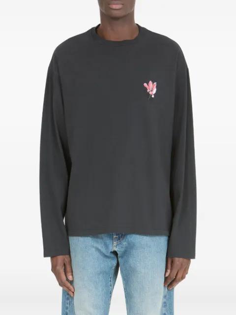 floral-print long-sleeve T-shirt by MAISON MARGIELA