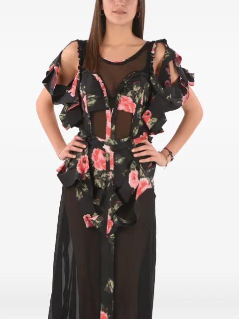 floral-print ruffled dress by MAISON MARGIELA