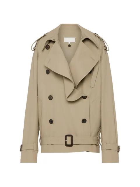 folded collar cotton caban by MAISON MARGIELA