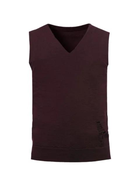 four-stitch distressed vest by MAISON MARGIELA