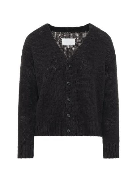 four-stitch logo hemp cardigan by MAISON MARGIELA