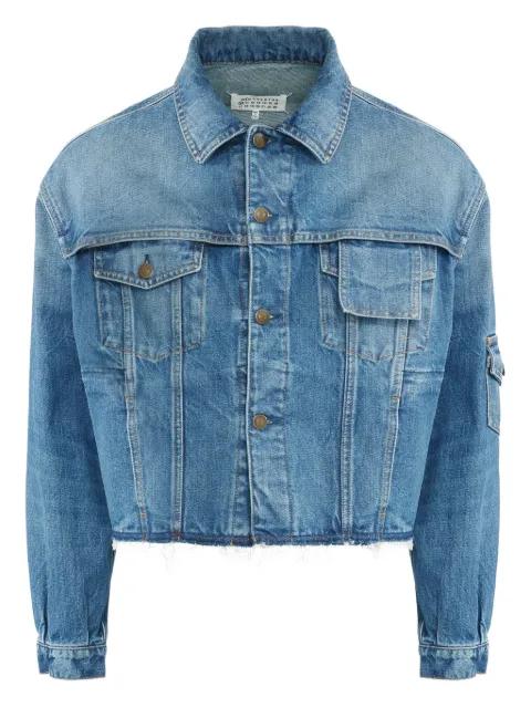 frayed denim jacket by MAISON MARGIELA