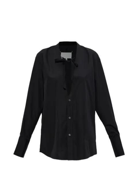 frayed-edge tie-fastening shirt by MAISON MARGIELA