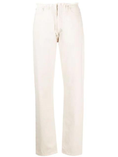 frayed straight-leg jeans by MAISON MARGIELA