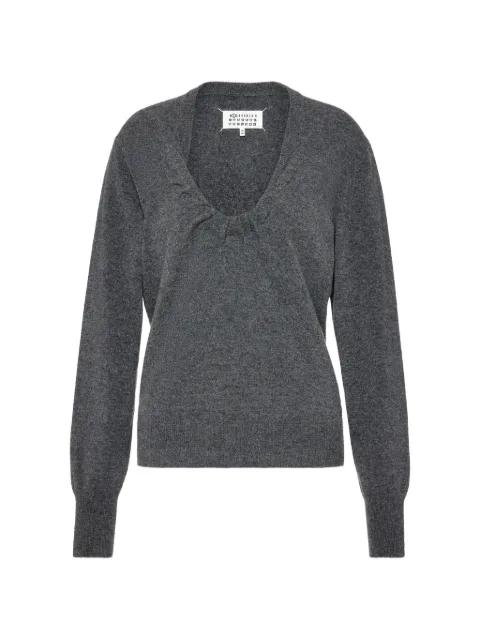 gathered V-neck jumper by MAISON MARGIELA