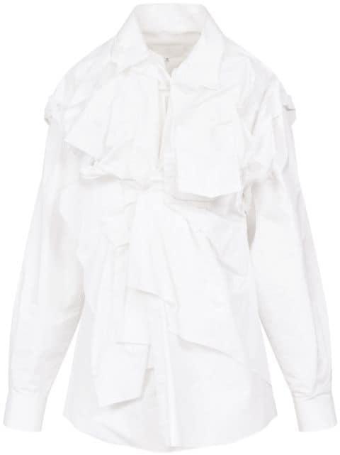 gathered poplin shirt by MAISON MARGIELA