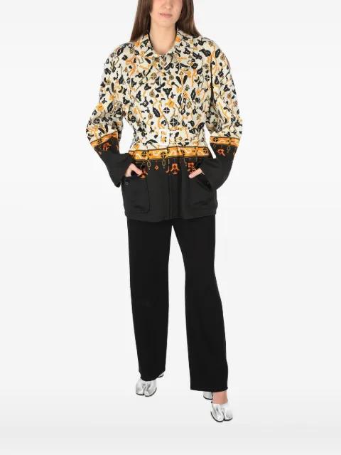 geometric-patterned belted jacket by MAISON MARGIELA
