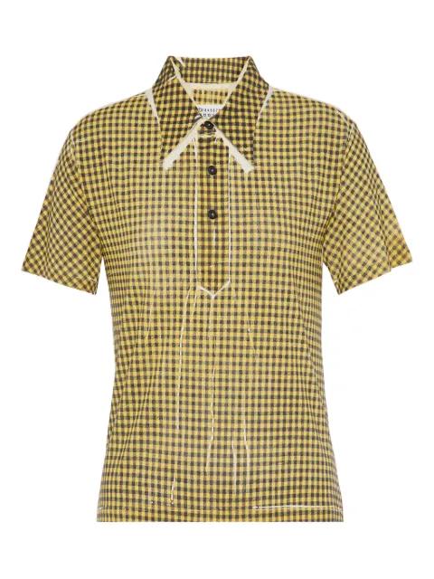 gingham polo top by MAISON MARGIELA