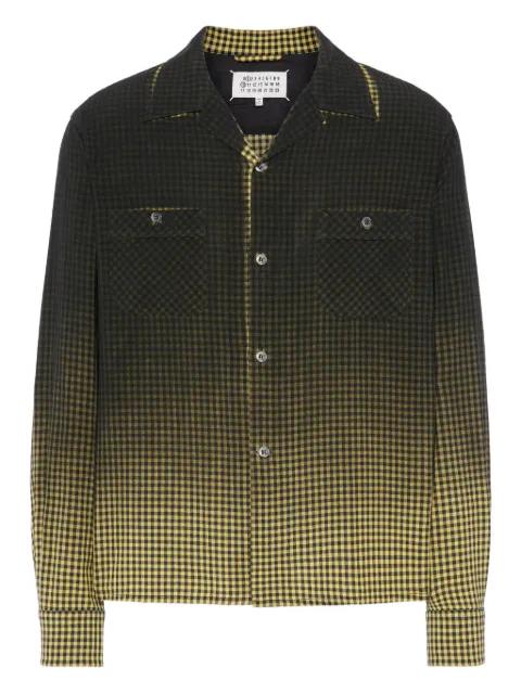 gradient check-pattern shirt by MAISON MARGIELA