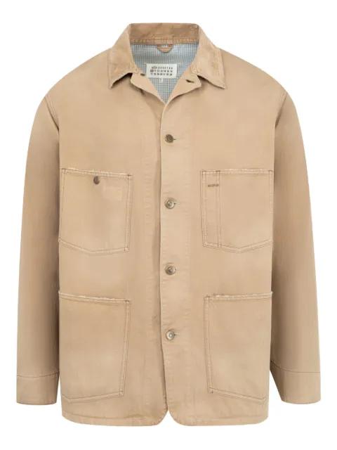 herringbone-weave shirt jacket by MAISON MARGIELA