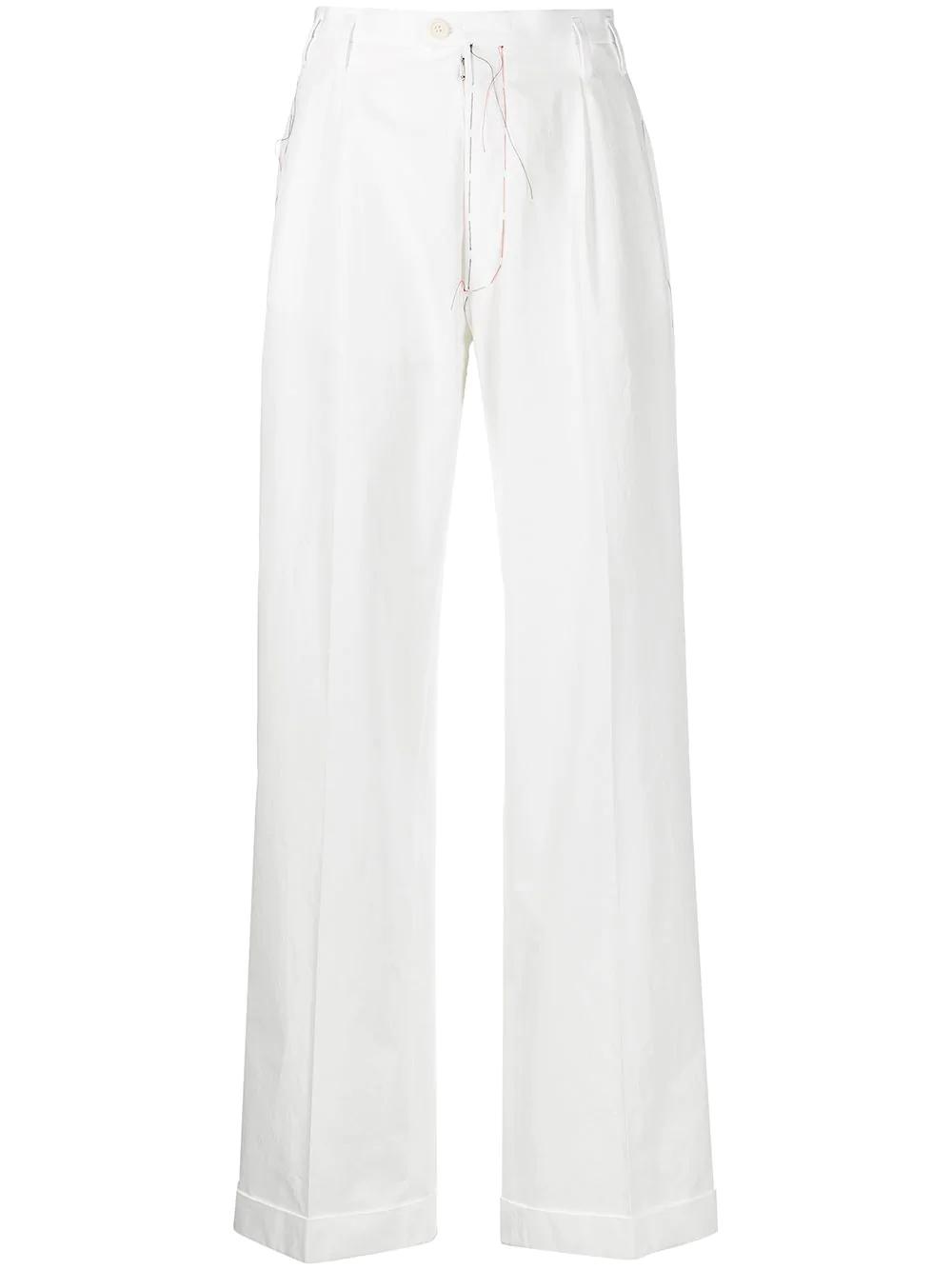 high-waisted straight-leg trousers by MAISON MARGIELA