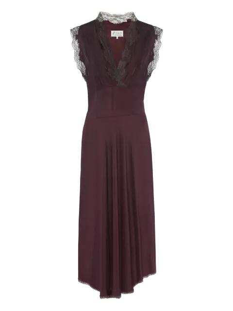 lace-detail midi dress by MAISON MARGIELA