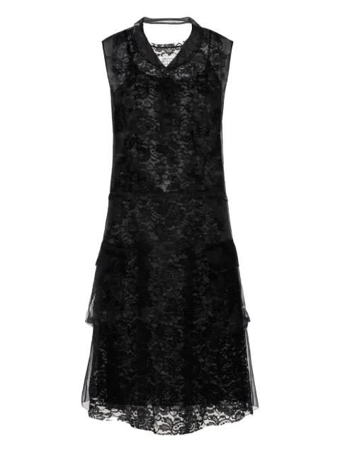 lace-trimmed pocket mini dress by MAISON MARGIELA
