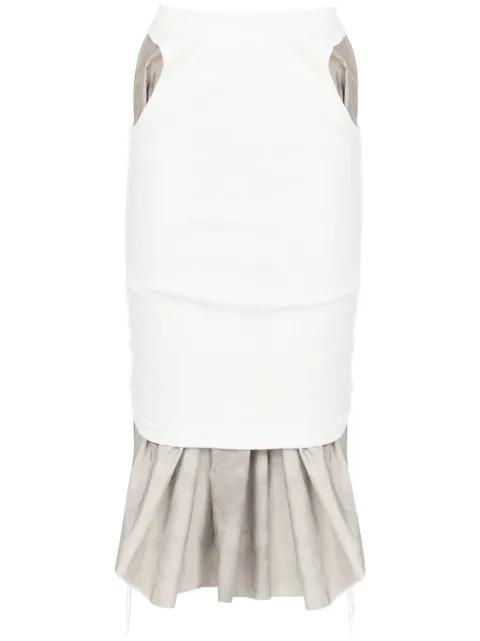 layered knee-length skirt by MAISON MARGIELA