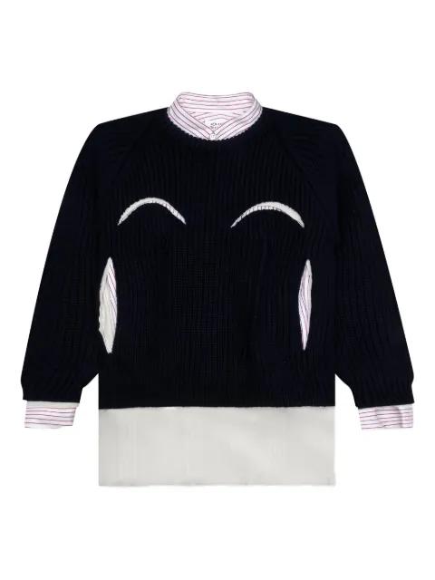layered shirt-panelled sweater by MAISON MARGIELA