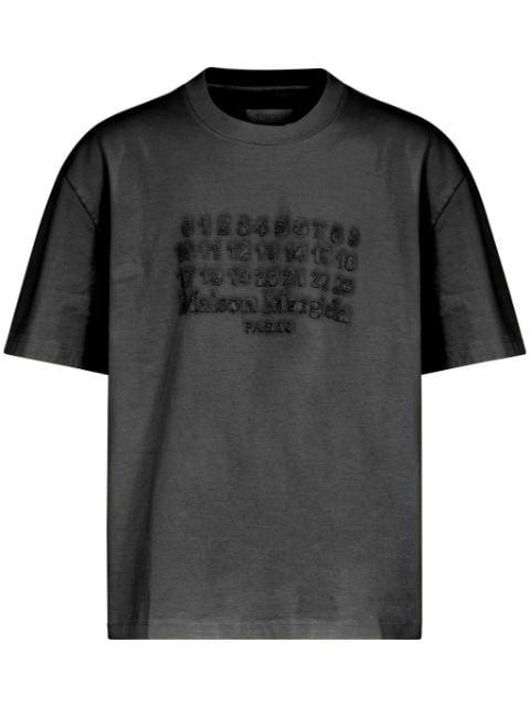 logo-embroidered cotton T-shirt by MAISON MARGIELA