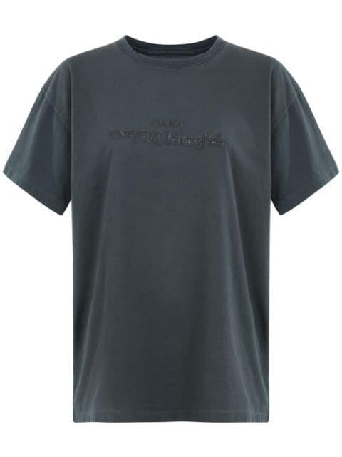 logo-embroidered cotton T-shirt by MAISON MARGIELA