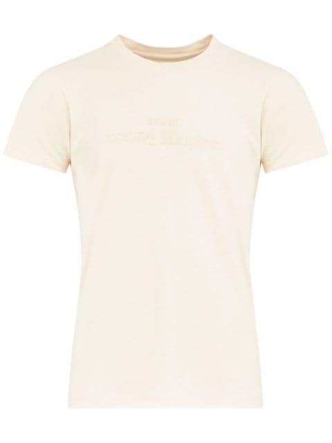 logo-embroidered cotton T-shirt by MAISON MARGIELA