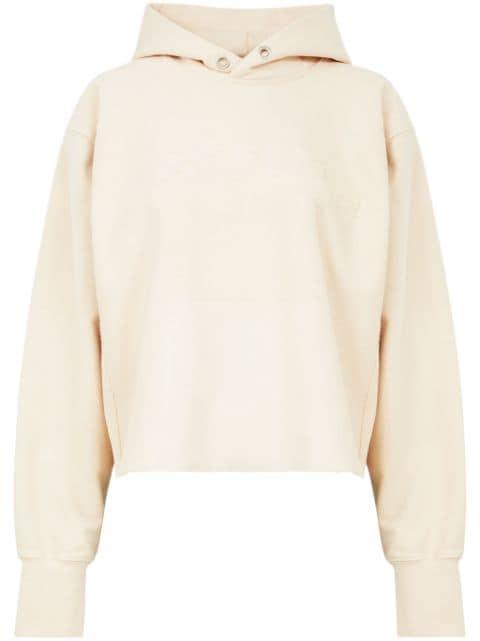 logo-embroidered cotton hoodie by MAISON MARGIELA